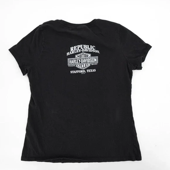 Harley-Davidson Shirt Womens Large Republic Texas Motorcycle Biker 2024 Tee - Picture 2 of 12